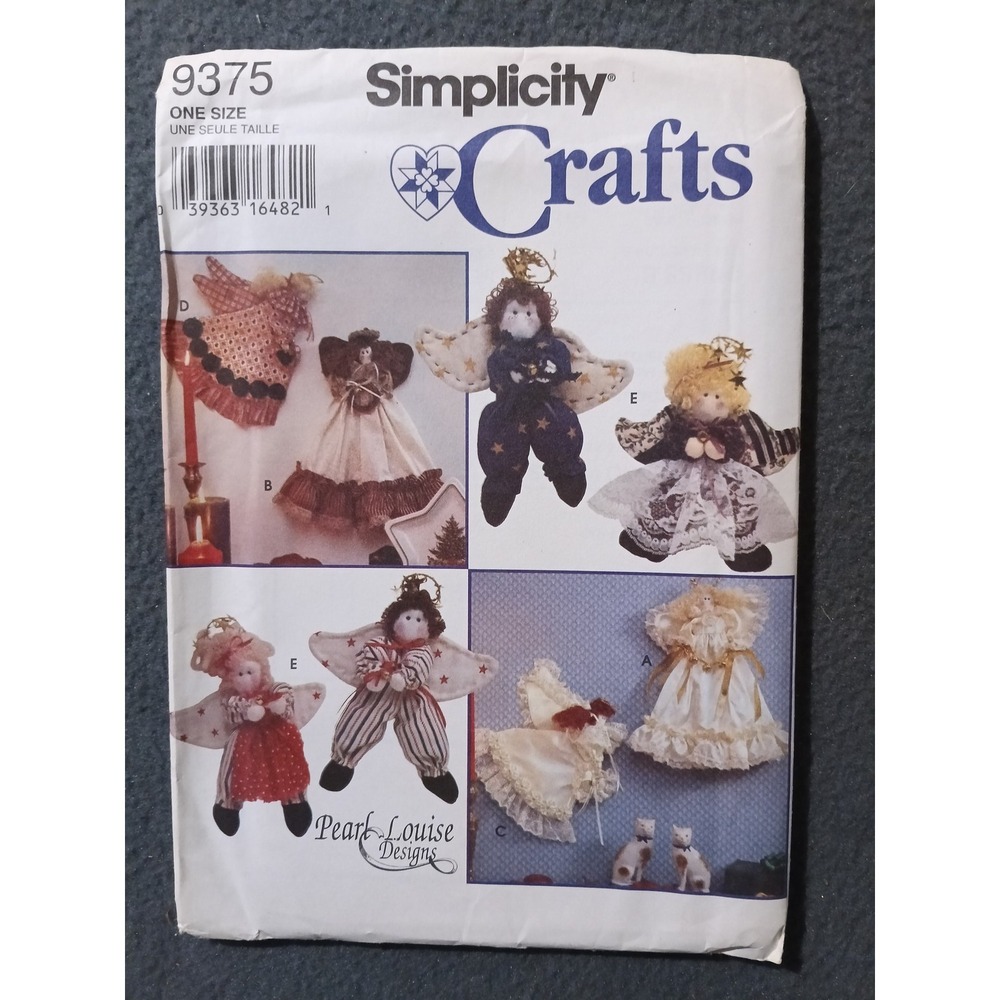 Simplicity Crafts 9375 Angel Decorations Pattern Pearl Louise Designs Tree Wall